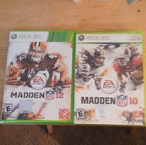 EA Sports Madden NFL 12 & 10 Xbox 360 Game Set - Green Cases